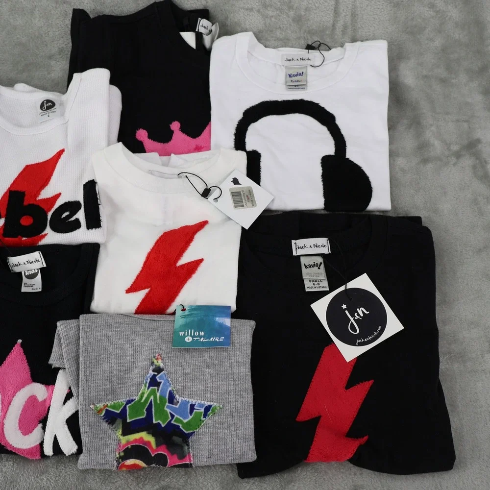 RESELLER BUNDLE Kids Unisex Shirts Long Sleeve Short Sleeve‎ New With Tags 7702